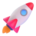 rocket 3d icon
